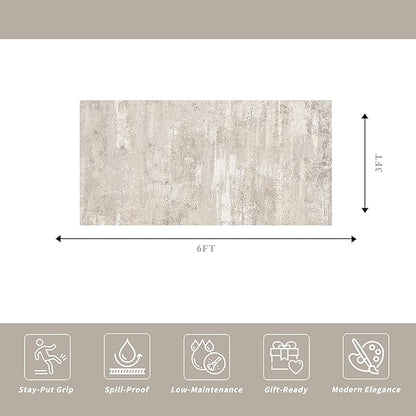 Abstract Kitchen Runner Rug 3x6 - Image 2