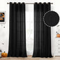 Extra Long Black Linen Curtains Linen 95 Inch Length by YoungsTex