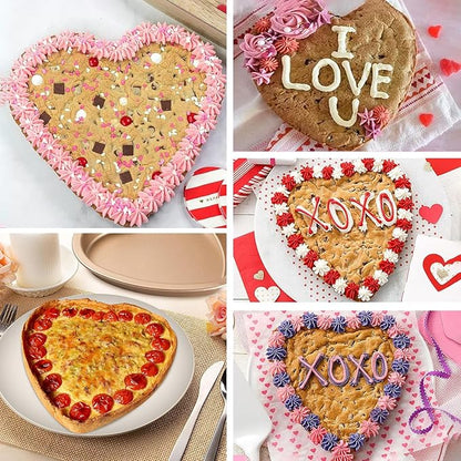 Specialty Forms NonStick Baking Tray Shaped Cake Bread Pizza Baking Pan Golden Carbon Steel