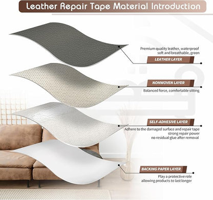 KING MOUNTAIN Leather Repair Patch, 12 x 60 Inches self Adhesive Leather Repair - Image 3