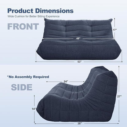 Bean Bag Loveseat Chair Big Sofa Beanbag Chair - Image 2