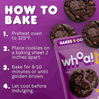 Whoa Dough Ready to Bake Cookie Dough Brownie Batter – Certified Non-GMO, Kosher, Gluten Free – Plant-Based Snack Dough Made with Real Ingredients – 12 Pack