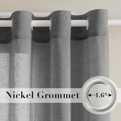 H.VERSAILTEX Natural Linen Blended Window Curtain Panels - Image 2