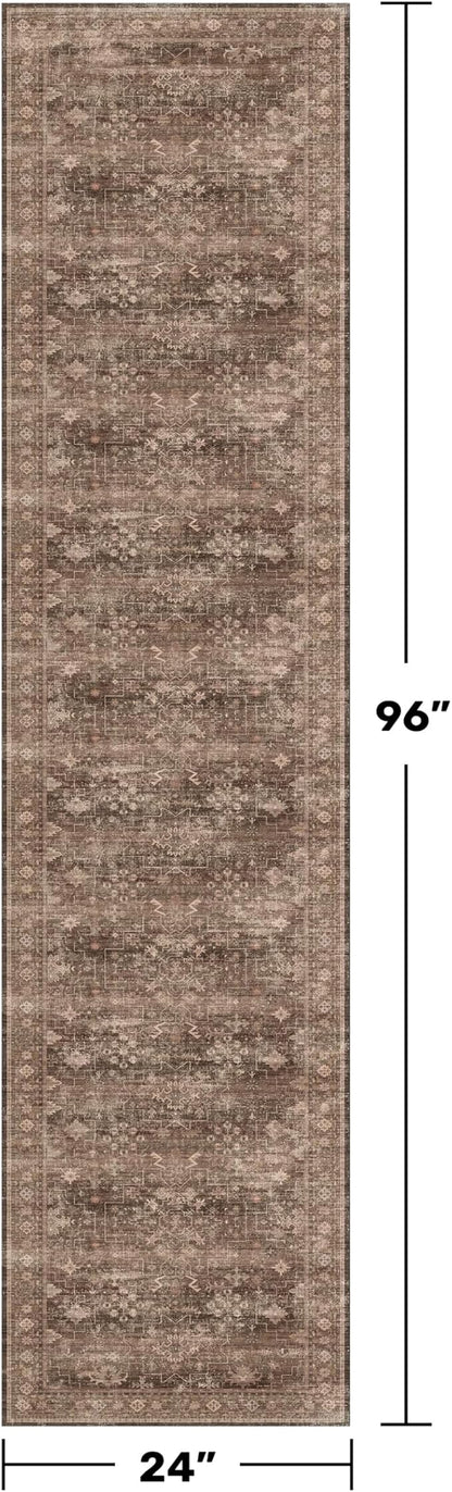 Boho Washable 2x8 Long Rugs for Hallway, Non Skid Front Door Runner Indoor - Image 2