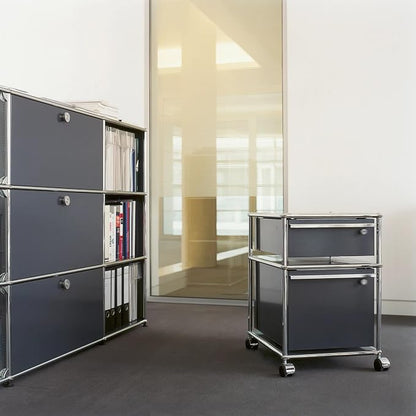 Modern Storage Cabinet Black D Versatile Free-Standing Organizer - Image 8