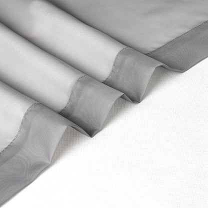 Charcoal Grey Sheer Curtains 14 Inch Length 2 Panels Set, Light Reducing Short - Image 9