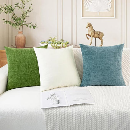 CaliTime Decorative Couch Throw Pillow Covers 20 X 20 Inches Cream | Pack of 2 - Image 5