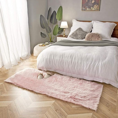 Ashler faux fur rug, Fluffy Shaggy Area Rug Ultra Soft 2.2 x 6 Feet Rectangle by AshlerHomeDeco