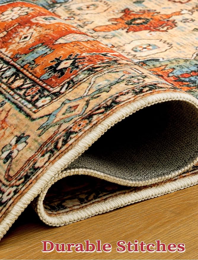 SERISSA 3x14 Washable Non Slip Boho Runner Rug - Image 7