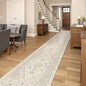Washable Runner Rug 2.5x16, Non-Slip Long Kitchen Rugs, Cream/Beige | Vintage by Restydon