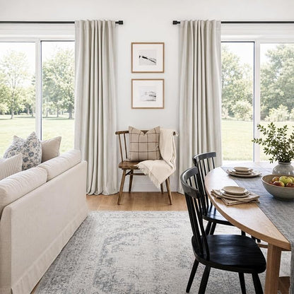 Linen Textured Total Blackout Curtains - Image 7