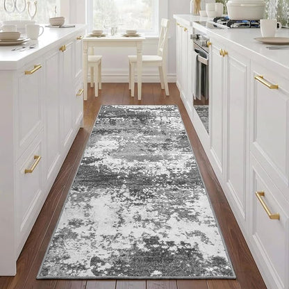 Grey 2x5 Washable Entryway Runner Rug Non Slip - Image 2