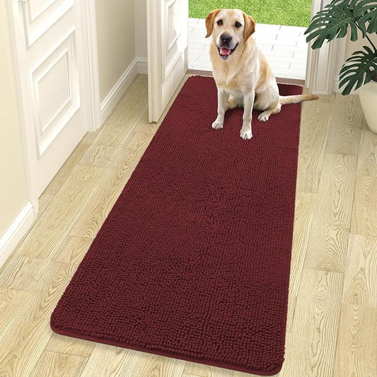 OLANLY Dog Door Mat for Muddy Paws 70x24, Super Absorbent Chenille Mud Mat | by OLANLY