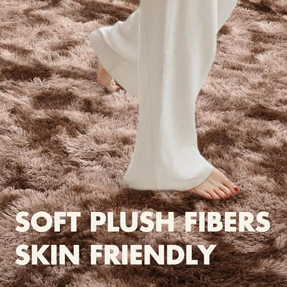 6x9 Ft Large Shag Brown Area Rug - Image 5