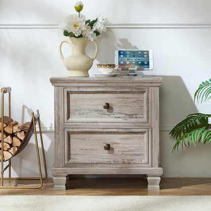 SAVOR LIFE Farmhouse Nightstand Set of 2 - Image 4