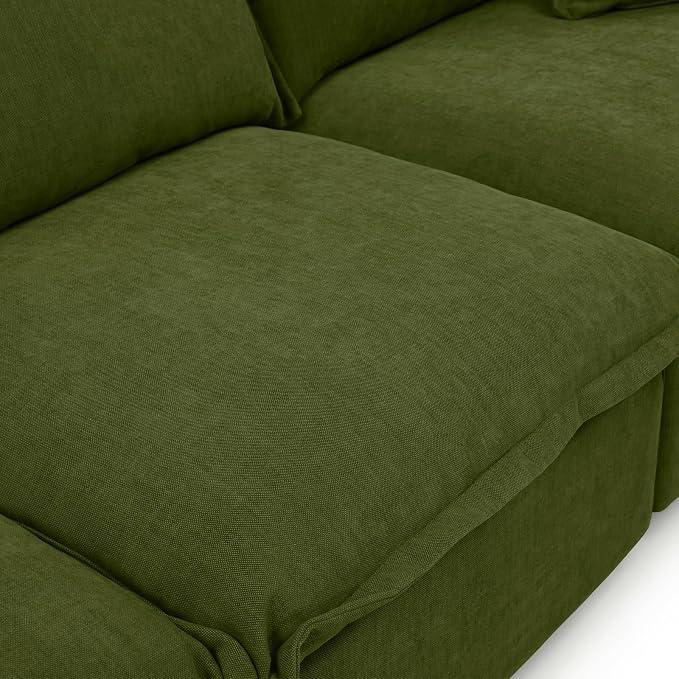 6 Seat U Shape Modular Sectional Couch Sofa - Image 7