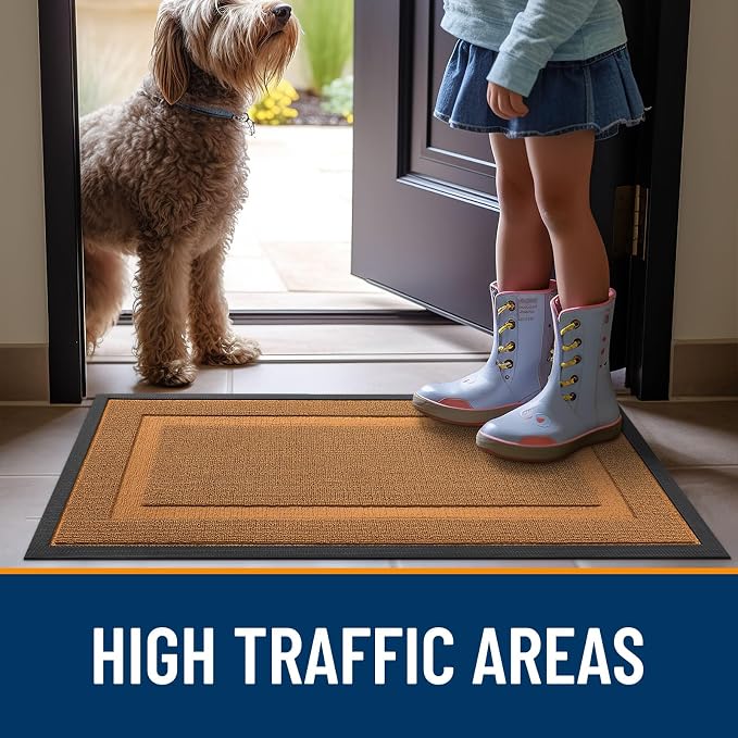 OLANLY Front Door Mat Outside 47x32, All-Season Heavy-Duty Rubber Doormat | - Image 6