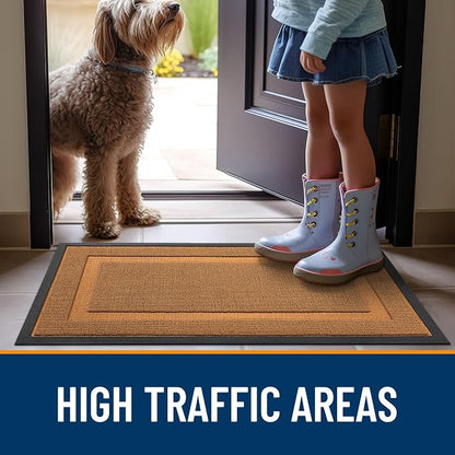 OLANLY Front Door Mat Outside 59x23, All-Season Heavy-Duty Rubber Doormat | - Image 6
