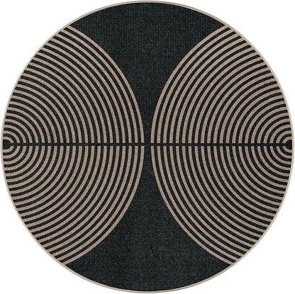 Lahome Enfys Modern Rainbow Round Rug 4ft, Circular Indoor Outdoor Kitchen Rug - Image 6