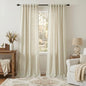 Birch Beige Linen Curtains 80 Inch Length by Pitalk