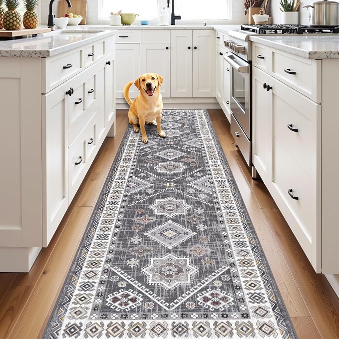 HEBE Boho Kitchen Mats for Floor 24''x120'', Non Slip Washable Runner Rug | - Image 8