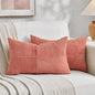Fancy Homi 2 Packs Coral Lumbar Decorative Throw Pillow Covers 16x32 Inch by Fancy+Homi