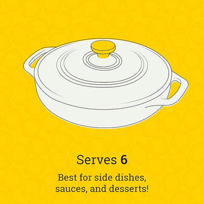 Lodge 3.6 Quart Enameled Cast Iron Oval Casserole With Lid– Dual Handles – Oven Safe up to 500° F or on Stovetop - Use to Marinate, Cook, Bake, Refrigerate and Serve – Oyster White