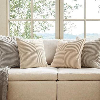 MIULEE Neutral Decorative Throw Pillow Covers 20x20 Inch Set of 4 - Image 2