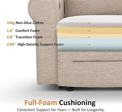 MCombo 64.6" Wall Hugger Power Loveseat Recliner Sofa - Image 10