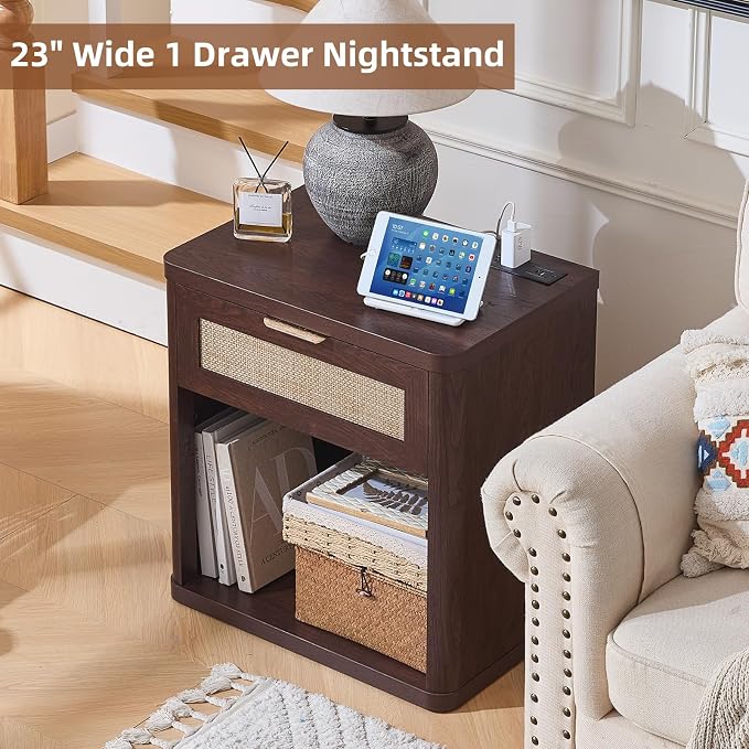 LEYAOYAO Rattan Nightstands Set of 2 - Image 8