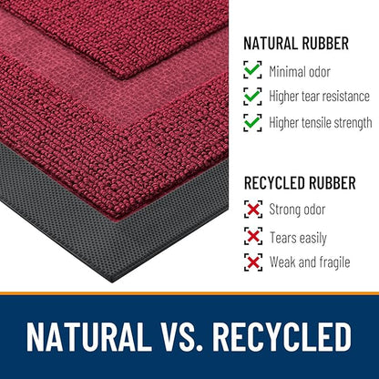 OLANLY Front Door Mat Outside 35x23, All-Season Heavy-Duty Rubber Doormat | - Image 3