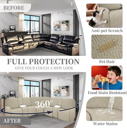 100% Waterproof Sectional Recliner Couch Covers - Image 6