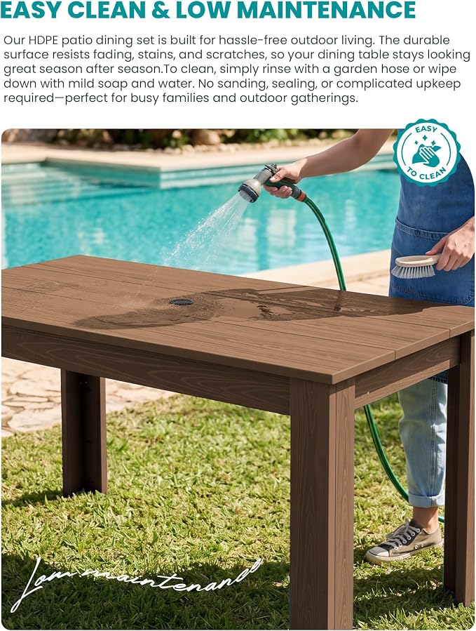 SERWALL HDPE Dining Set for 10 – 2 Tables, 8 Armless + 2 Armchairs. Includes 10 - Image 4