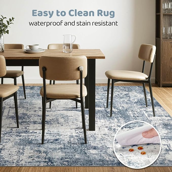 LOONGRUG 9x12 Area Rug Washable Large Neutral Modern Living Room Rugs | - Image 6