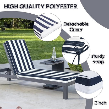 Only choice Chaise Lounge Cushions Outdoor, Fade & Water Resistant Patio Lounge - Image 5
