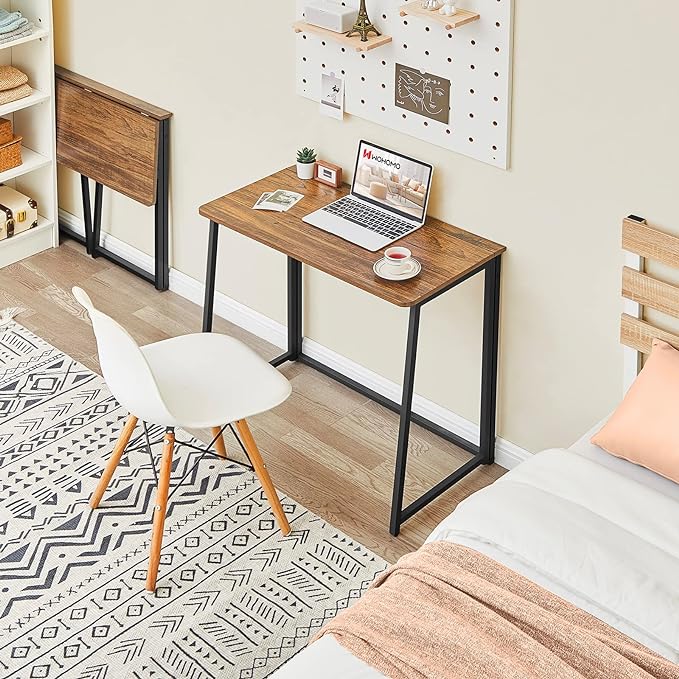 WOHOMO Folding Desk for Small Spaces, 31.5 Inch Foldable Computer Desks - Image 2