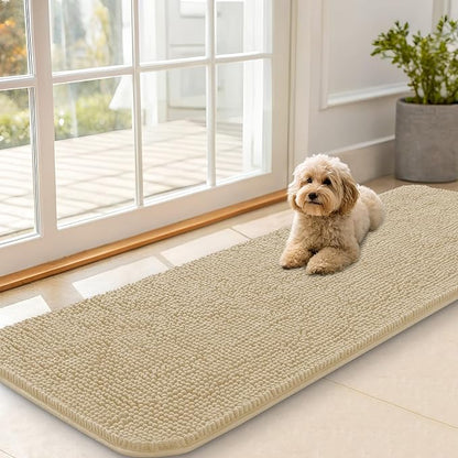 OLANLY Dog Door Mat for Muddy Paws 59x20, Super Absorbent Chenille Mud Mat | by OLANLY