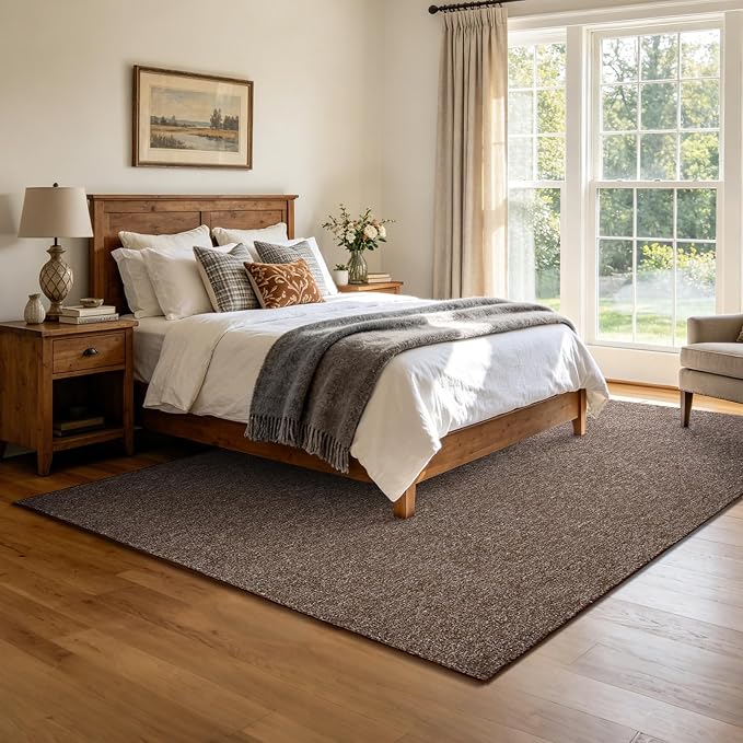 4x6 Coffee/White Area Rug Washable Non-Slip Soft - Image 2