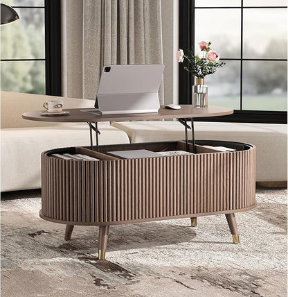 42.5" Oval Lift Top Coffee Table by Joinice