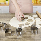 M JNGMEI 6 Pieces Stainless Steel Cookie Biscuit Cutter Set 2'', 3'',3.5'', 4'',5''and6'' Biscuit Plain Edge Round Cutters large Sizes Shape Molds Ranging from 2-6 Inches Multiple Sizes