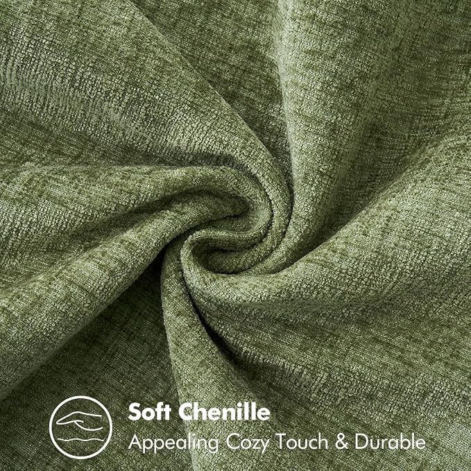 MIULEE Decorative Euro Sham Pillow Covers 24x24 Inch Sage Green 2 Pack | - Image 3