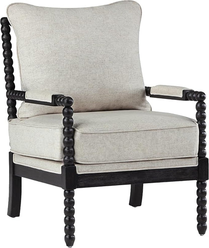 DUHOME Linen Fabric Spindle Accent Chairs Set of 2, Bobbin Chair - Image 9