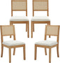 Westice Rattan Dining Chairs Set of 4, Farmhouse Natural Dining Room Chairs by ChairsforHomeLivingRoom