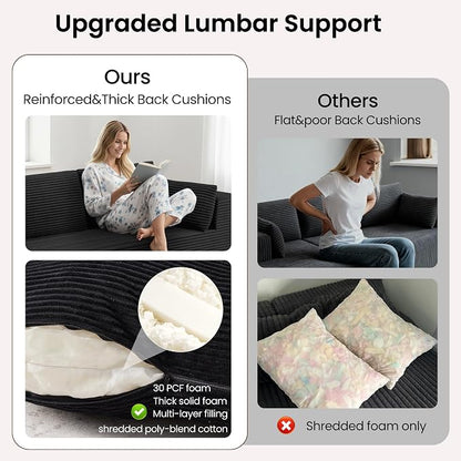 106" Cloud Sectional Boneless Couches - Image 3