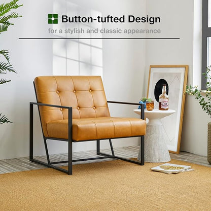 Glitzhome Mid Century Modern Accent Chair, Modern Living Room Chairs - Image 8