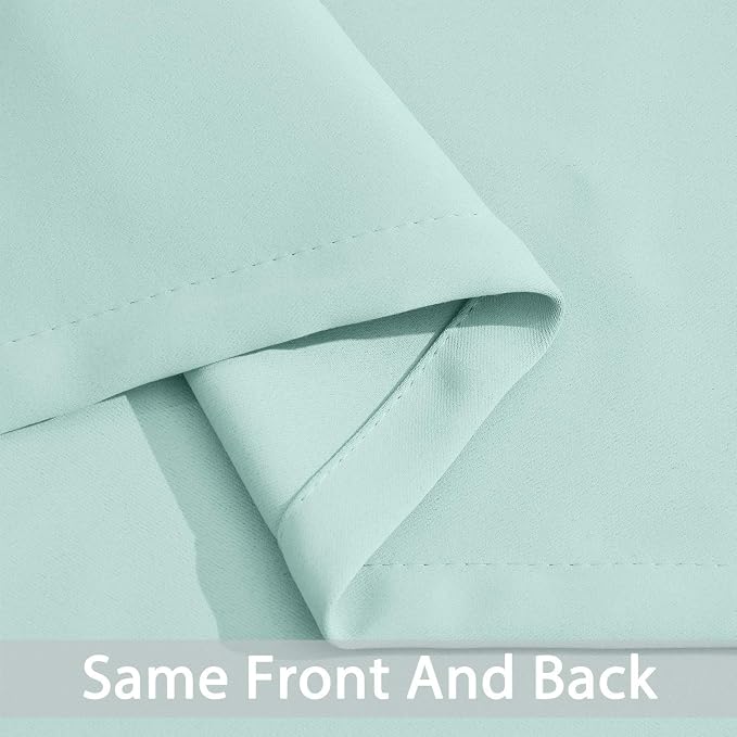 Yakamok Room Darkening Curtains 52x45 inch Length Aqua-Living Room | 2 panels - Image 6