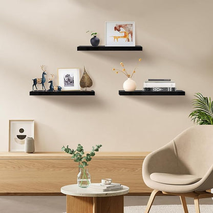 Upassion Floating Shelves for Wall Set of 3, Frame Display Floating Shelf for - Image 2