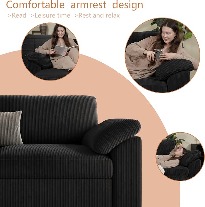 EASE MOOSE Sectional Modular Sofa, Comfty 3 Seat Cloud Couch, FSC Certified - Image 7