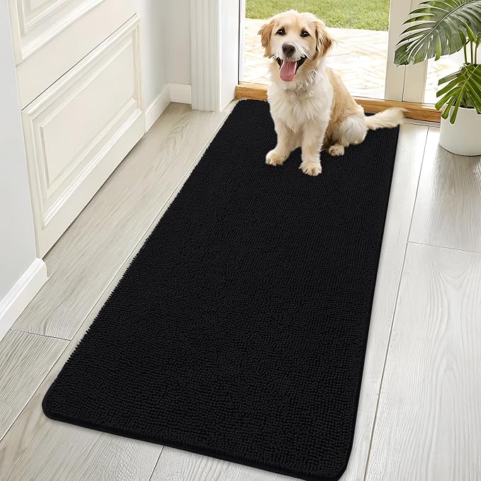 OLANLY Dog Door Mat for Muddy Paws 70x35, Super Absorbent Chenille Mud Mat | by OLANLY