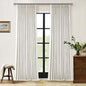 Natural Linen Pinch Pleated Full Blackout Curtains 94 Inch Long 2 Panels | by Twodrapes